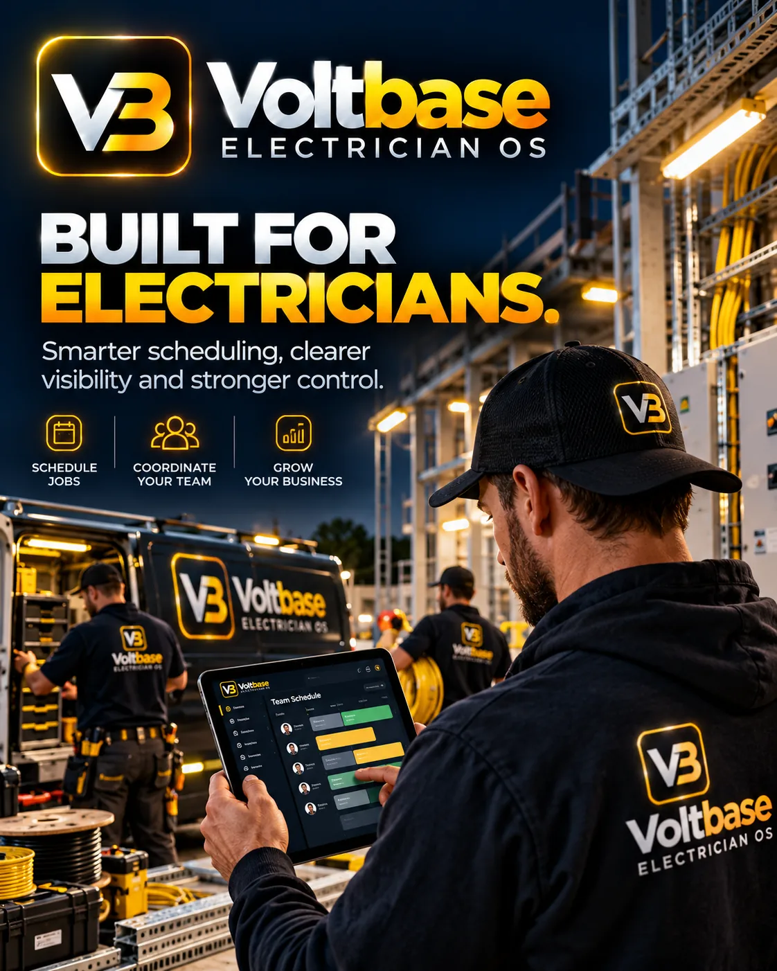 Electricians and field operations promotional artwork